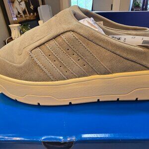 Adidas Originals Rivalry Platform Gray Mule Shoes Nubuck Leather Size 7.5 NEW